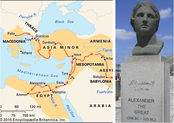 Александар Македонски во оазата Сива во Египет